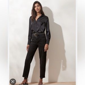 Banana Republic High Rise Straight Jeans - Dark Wash